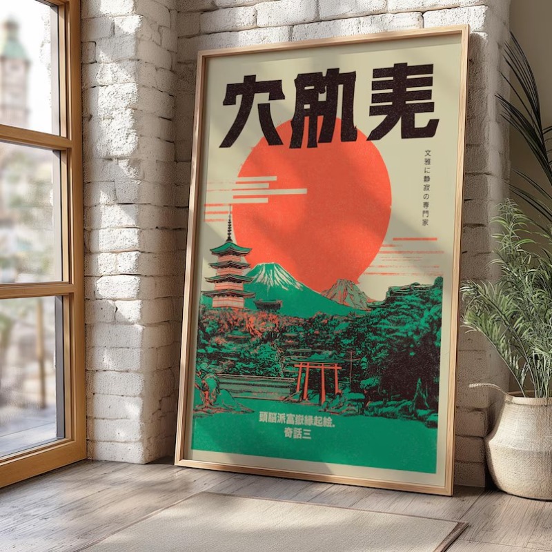 لوحة قماشية فنية بتصميم ياباني - مراجعة Japanese Lifestyle Gifts وسعره